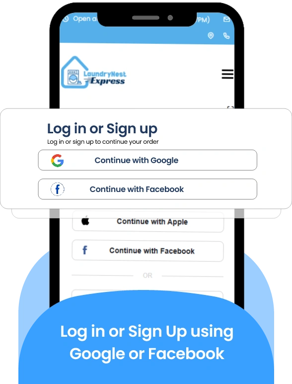 Sign In or Sign Up to Start Your Laundry Service Order in NJ