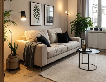 Apartment interior laundry service for cleaning guest linens, bedding, towels, and cloths