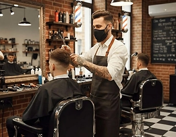 Barber shop laundry service for towels, capes, cloths, grooming fabrics, and shop linens