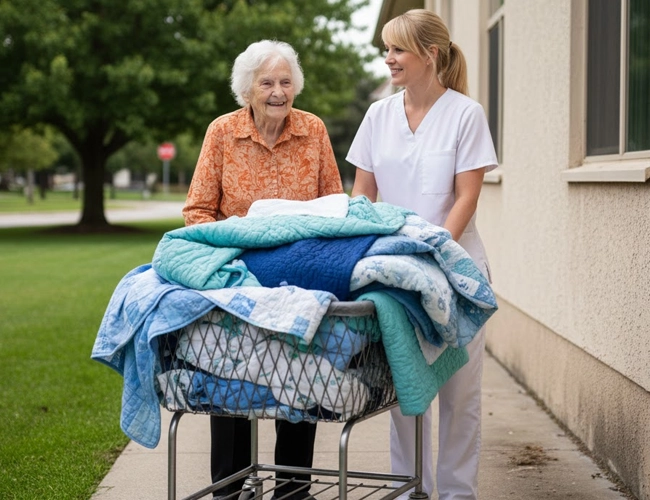 Bedsheet washing laundry service in NJ for nursing homes with hygienic linen cleaning