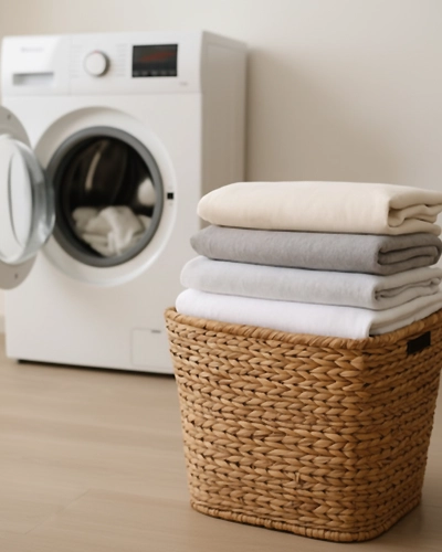 Clean and well cared clothes after professional wash and fold laundry service in New Jersey
