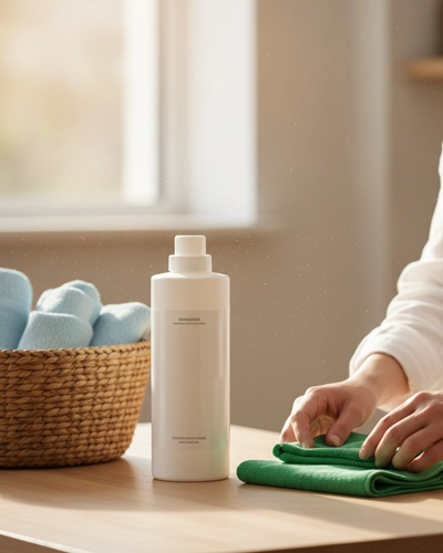 Eco friendly chemicals used in medical laundry for safe and hygienic fabric cleaning