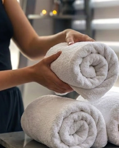 Hospitality towel laundry service in New Jersey for hotels, resorts, spas, and guest linens