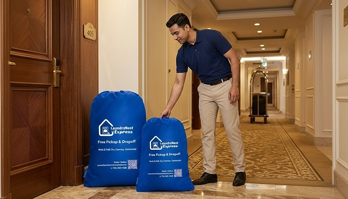 Professional hotel laundry service in NJ for clean linens, towels, bedding, and guest room fabrics