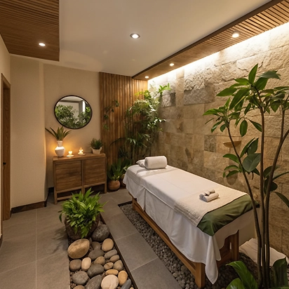 Neatly stacked white spa towels hygienically washed and folded, are ready for salon or gym daily operations