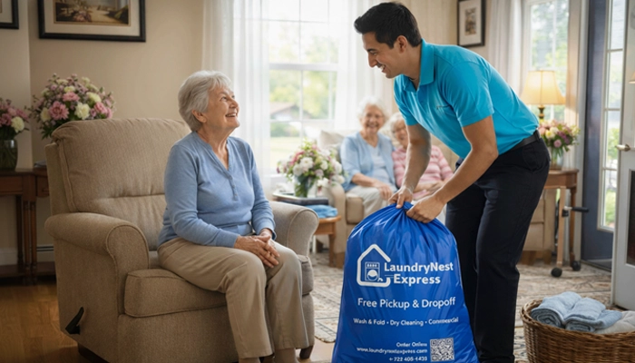 Nursing home laundry service in NJ for elder care linens, bedding, towels, and resident clothing