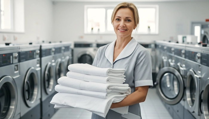 Clean sorted clothing and household linens packed and ready for doorstep delivery throughout Somerset County, NJ