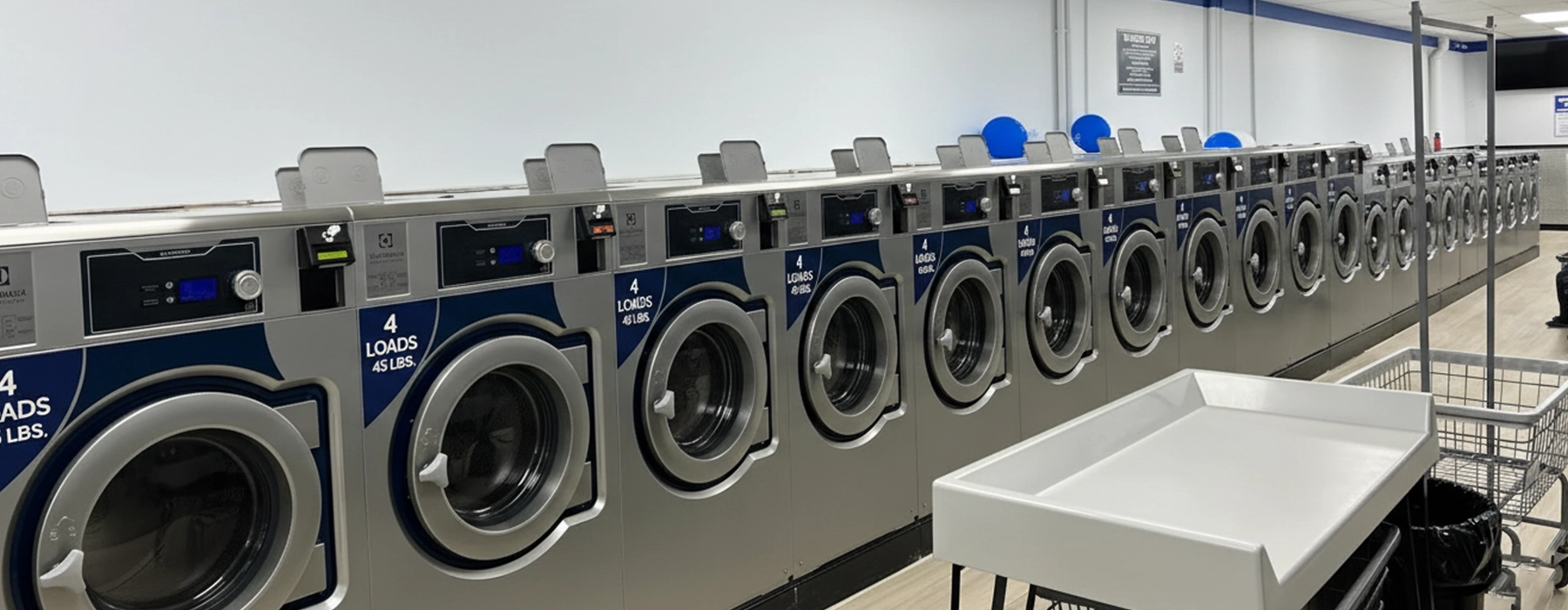 Front load washing machine used for efficient and deep cleaning in New Jersey laundry service